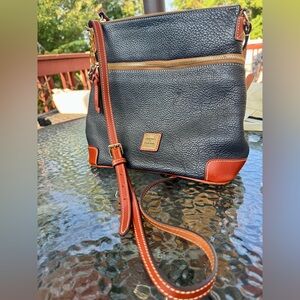 Dooney & Bourke Black and Brown Crossbody Bag - EUC